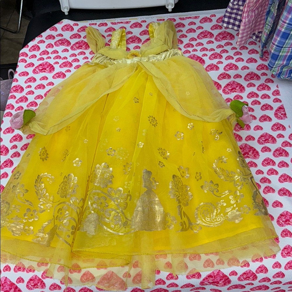Yellow Princess Dress with Silver Accents